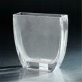 Diamond Star 7 x 2.5 x 7 in. Tapered Rectangular Vase, Clear 64121